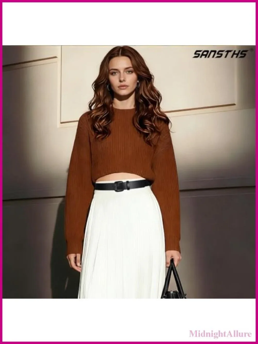 Women's Adjustable PU Leather Belt 9 Hole Square Buckle Waist Jeans Pants